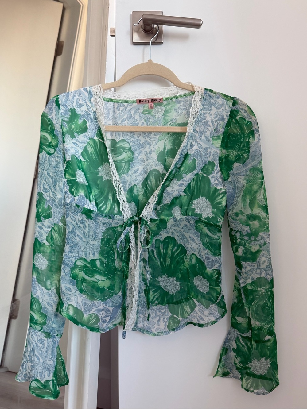 Floral Tie Front Skirt Set - Picture 3 of 6